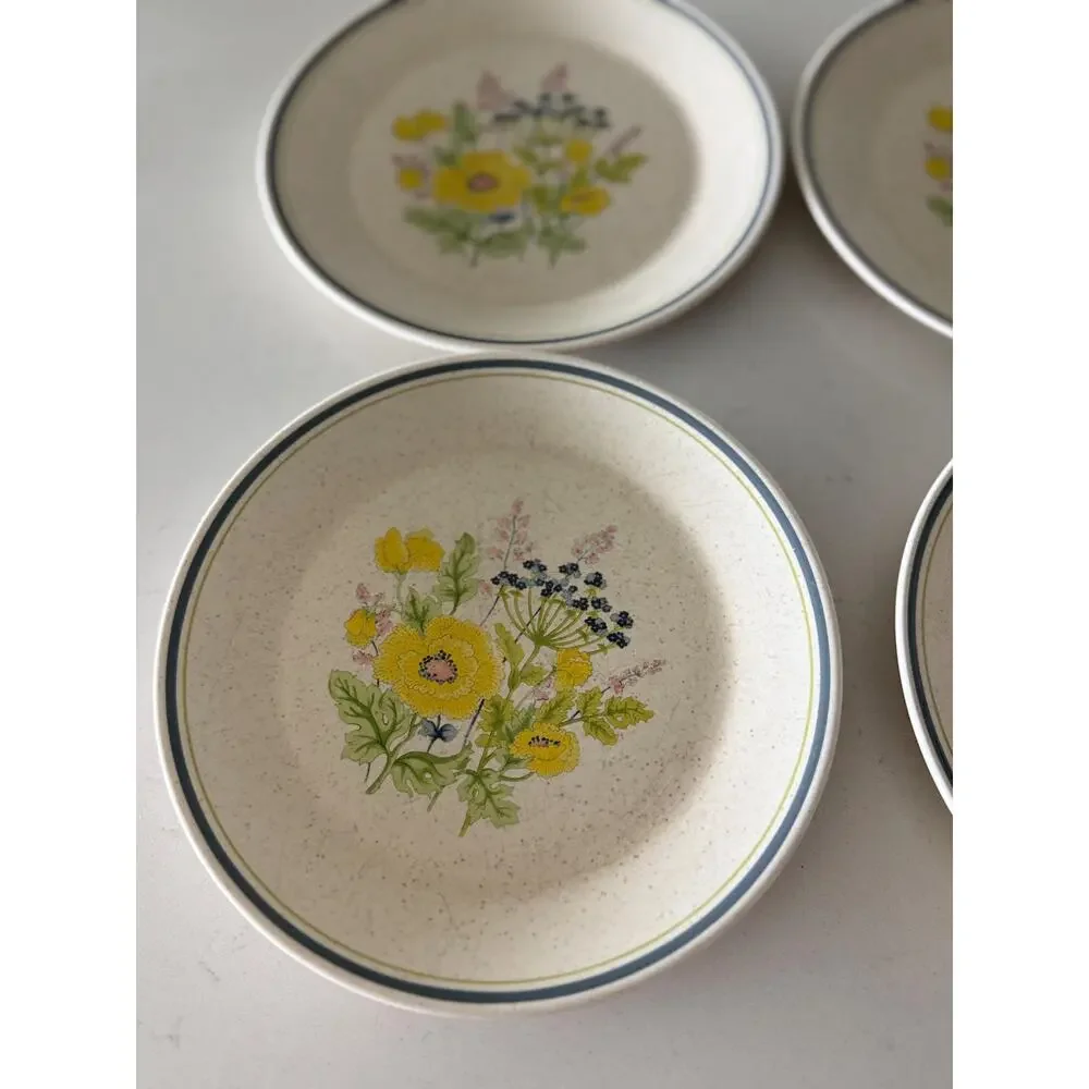 Vintage Lenox Temper-Ware Summer Spice 8” Salad Plates Floral Set of 4